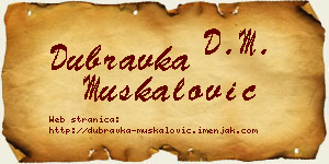 Dubravka Muskalović vizit kartica